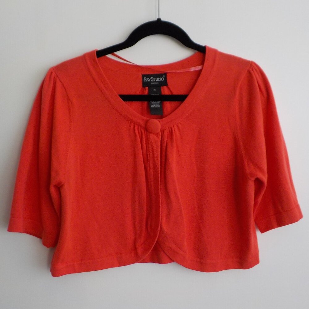 REDUCED - Bay Studio Sweater Pink Size XL Bolero Style Short Sleeve (210)